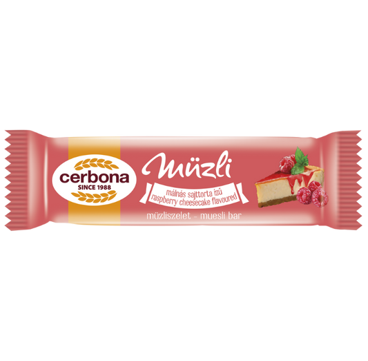 Batoane de muesli cu aromă de cheesecake cu zmeură