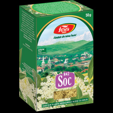 Soc, flori, R42, ceai la pungă