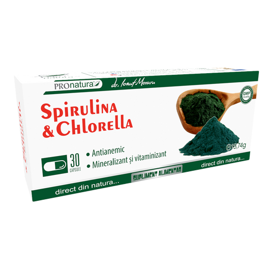 Spirulina Chlorella 30cps blister