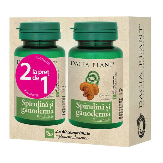 Spirulina si Ganoderma comprimate 120Cpr