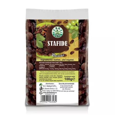 Stafide brune, 100 g, Herbal Sana