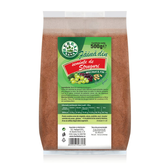 Făină din semințe de struguri, 500 g, Herbal Sana