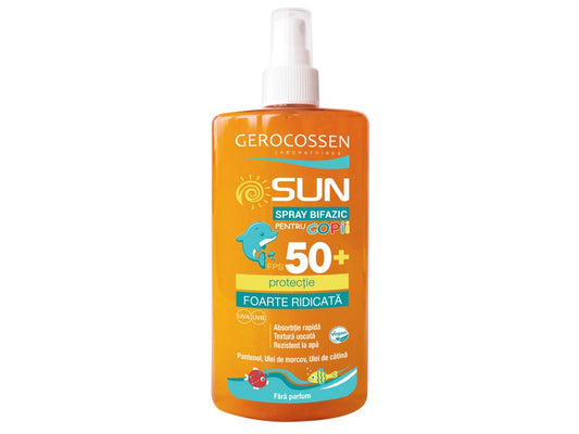 Spray bifazic protectie solara pentru copii SPF 50+ Gerocossen Sun 300 ml