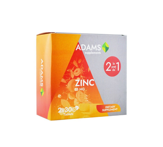 Zinc 15mg 2x30 capsule, Adams Vision