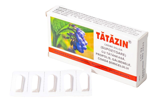 TATAZIN – Crema tratarea hemoroizilor, fisurilor anale, afectiuni genitale