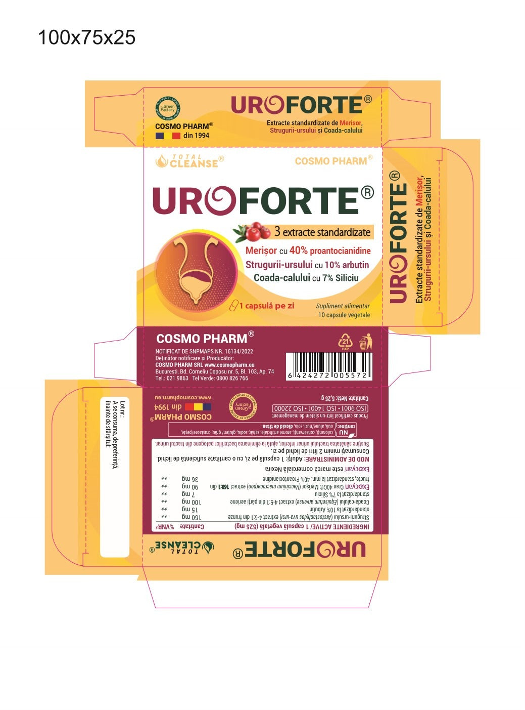 UROFORTE® Extract de Merisor Pentru Infectii Urinare