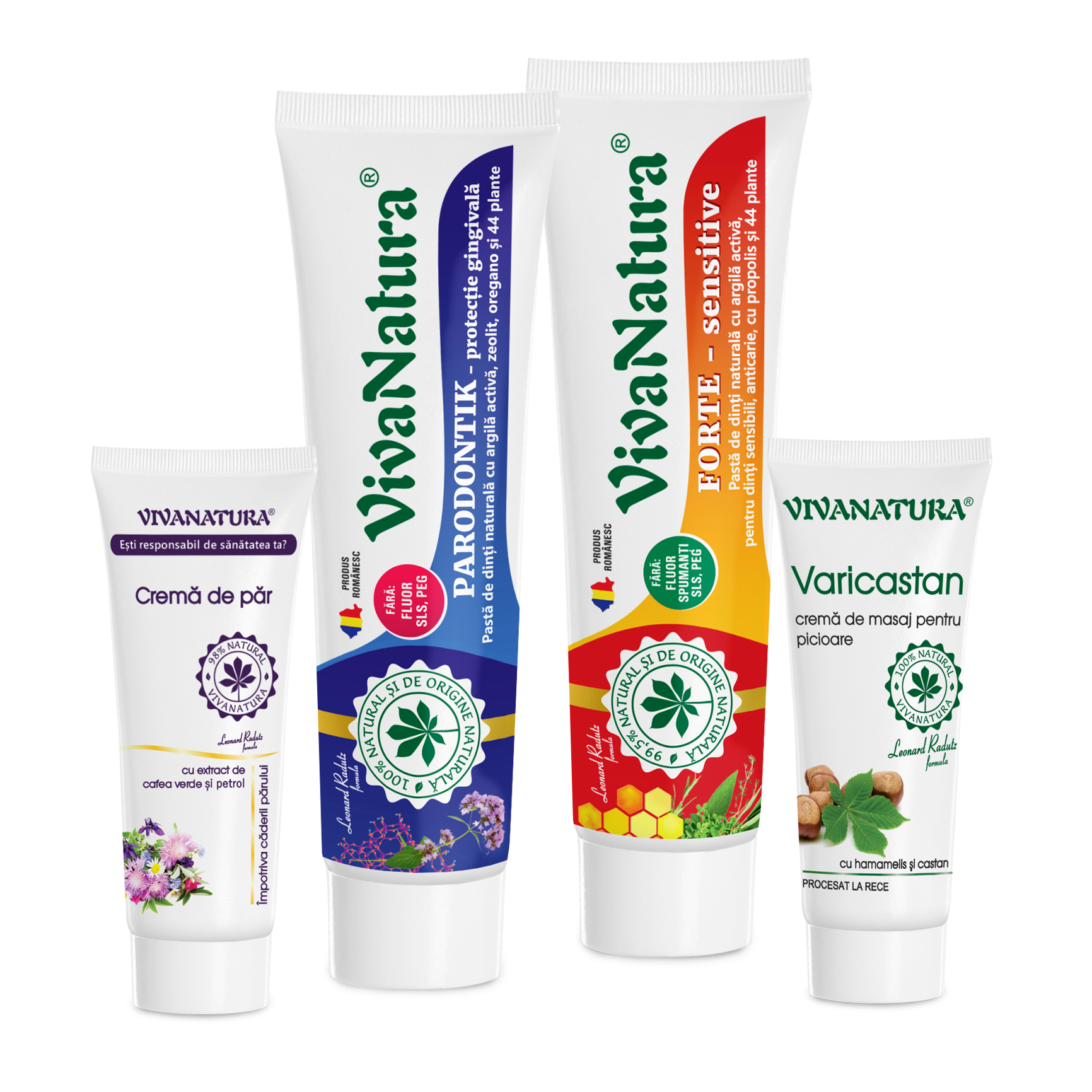 Pachet În 2 pași împotriva parodontozei – Forte sensitive 80 ml și Parodontik 80 ml | CADOU 2 produse TRAVEL – Leonard Radutz formula – VivaNatura