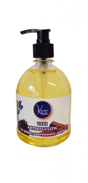 Ulei anticelulitic cu piper, scortisoara si salvie 500 ml