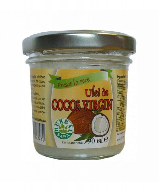 Ulei cocos virgin Herbal Sana 90ml – Aromă naturală