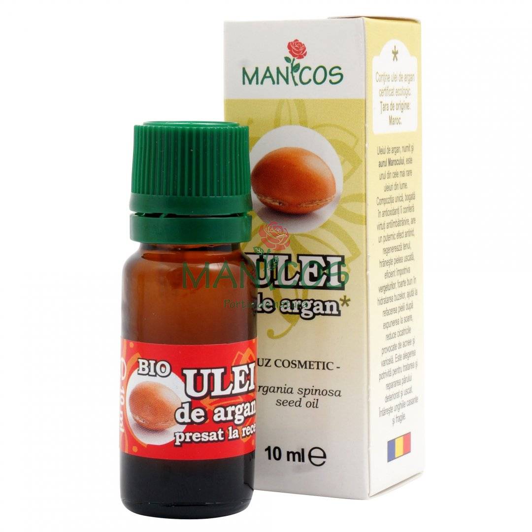 Ulei de argan presat la rece certificat ecologic 10 ml