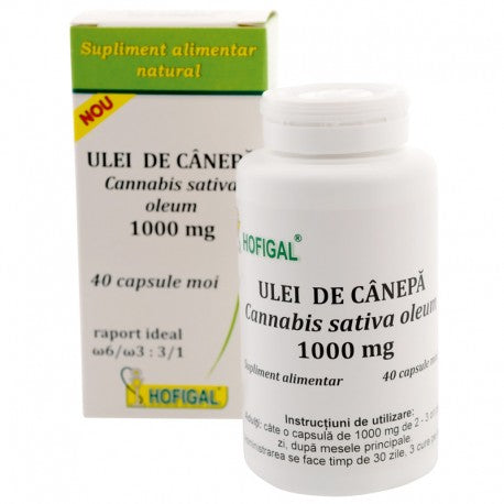 Ulei de canepa 1000 mg (capsule moi)
