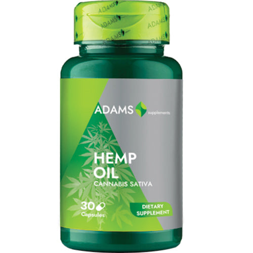Ulei de Canepa 1000mg, 30cps, Adams Supplements