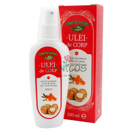 Ulei de corp cu macadamia, catina si note fructate 200 ml, spray