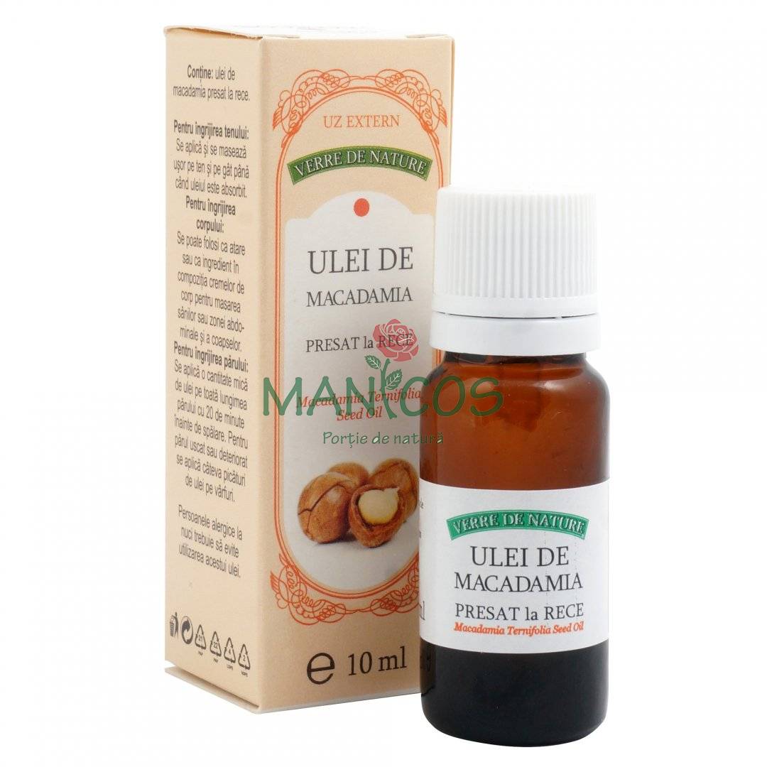 Ulei de macadamia presat la rece 10 ml