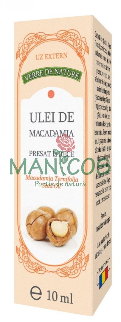 Ulei de macadamia presat la rece 10 ml