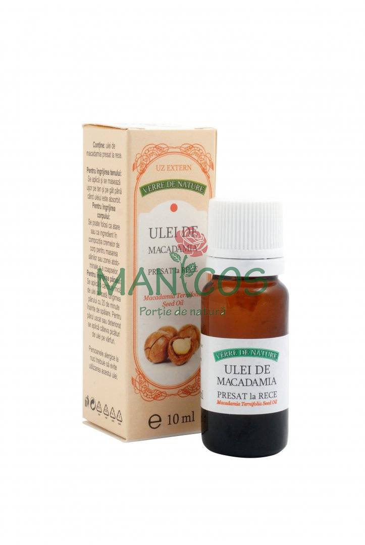 Ulei de macadamia presat la rece 10 ml