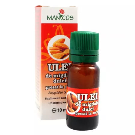 Ulei Migdale Dulci presat la rece 10ml, Manicos
