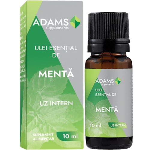 Ulei esential de Menta, uz intern, 10ml, Adams Supplements