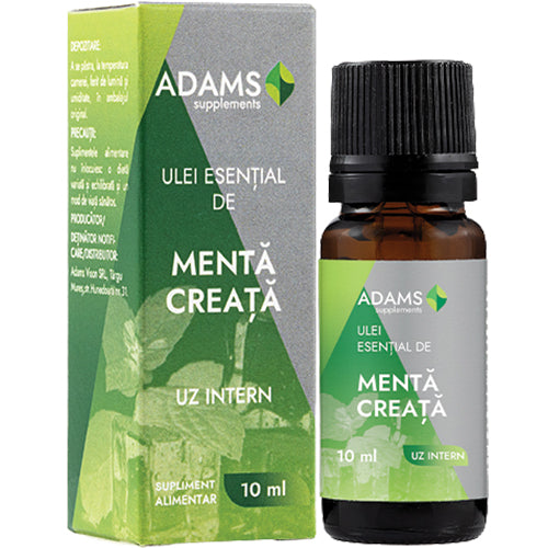 Ulei esential de menta creata, uz intern, 10ml, Adams Supplements