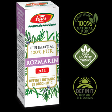 Rozmarin, A11, ulei esențial 100% pur, definit botanic și biochimic
