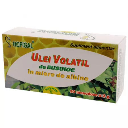 Ulei volatil de Busuioc in miere de albine, 30 monodoze, Hofigal