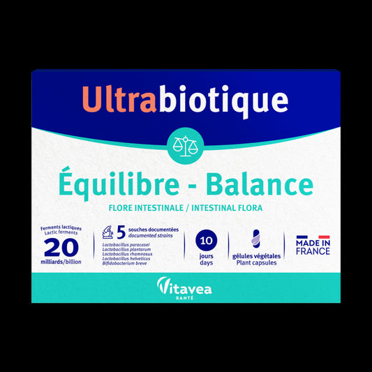 Ultrabiotique Équilibre, Probiotic microbiom, 10 capsule vegetale
