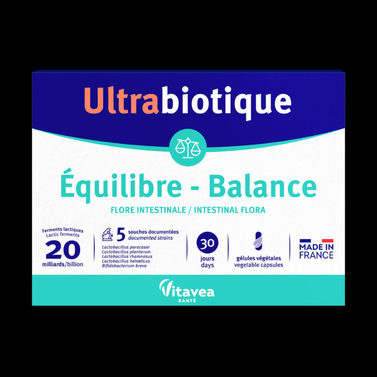 Ultrabiotique Équilibre, Probiotic pentru echilibrul microbiomului, 30 capsule vegetale