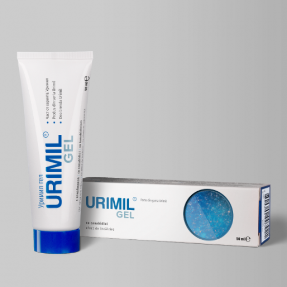 Urimil Gel cu canabidiol - canabidiol, arnica, gheara diavolului și magneziu într-un ambalaj de 50 de ml