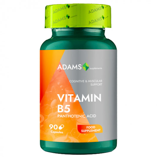 Vitamin B5 Panthotenic Acid, 90cps, Adams Supplements