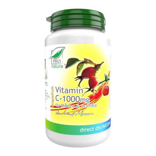 Vitamina C 1000mg cu Maces & Acerola – aroma Grapefruit 60cp