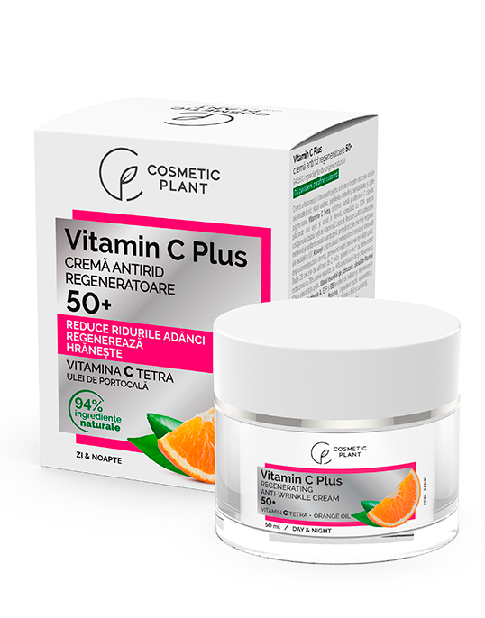 Cremă antirid regeneratoare 50+ Vitamin C Plus cu Vitamina C Tetra