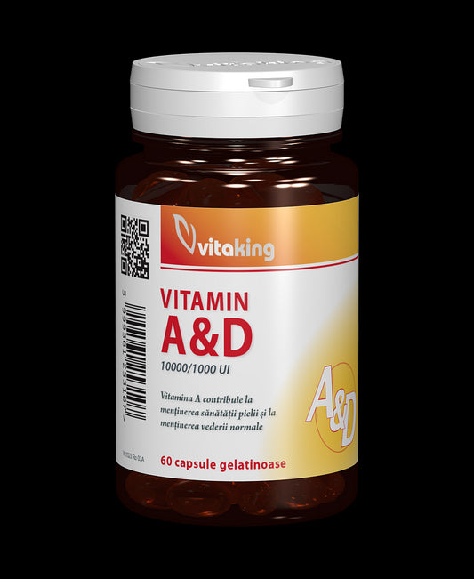 Vitamina A si D (10.000/ 1.000 UI) - 60 capsule gelatinoase