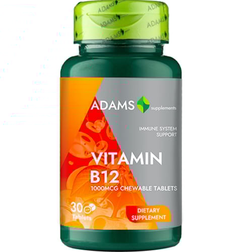 Vitamina B12 1000mcg, 30tab, Adams Supplements
