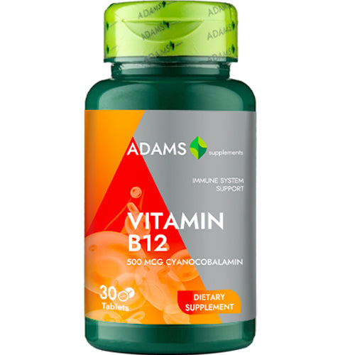 Vitamina B12 500mg, 30cps, Adams Supplements