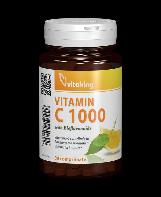 Vitamina C 1000 mg cu bioflavonoide, acerola si macese - 30 comprimate