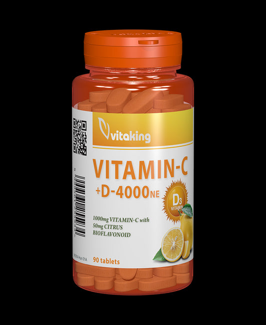 Vitamina C + D cu bioflavonoide - 90 comprimate