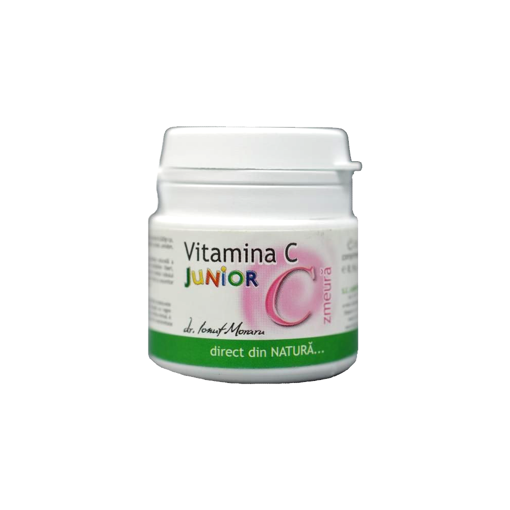 Vitamina C Junior – aroma zmeura 20 comprimate
