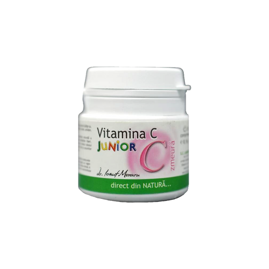 Vitamina C Junior – aroma zmeura 20 comprimate