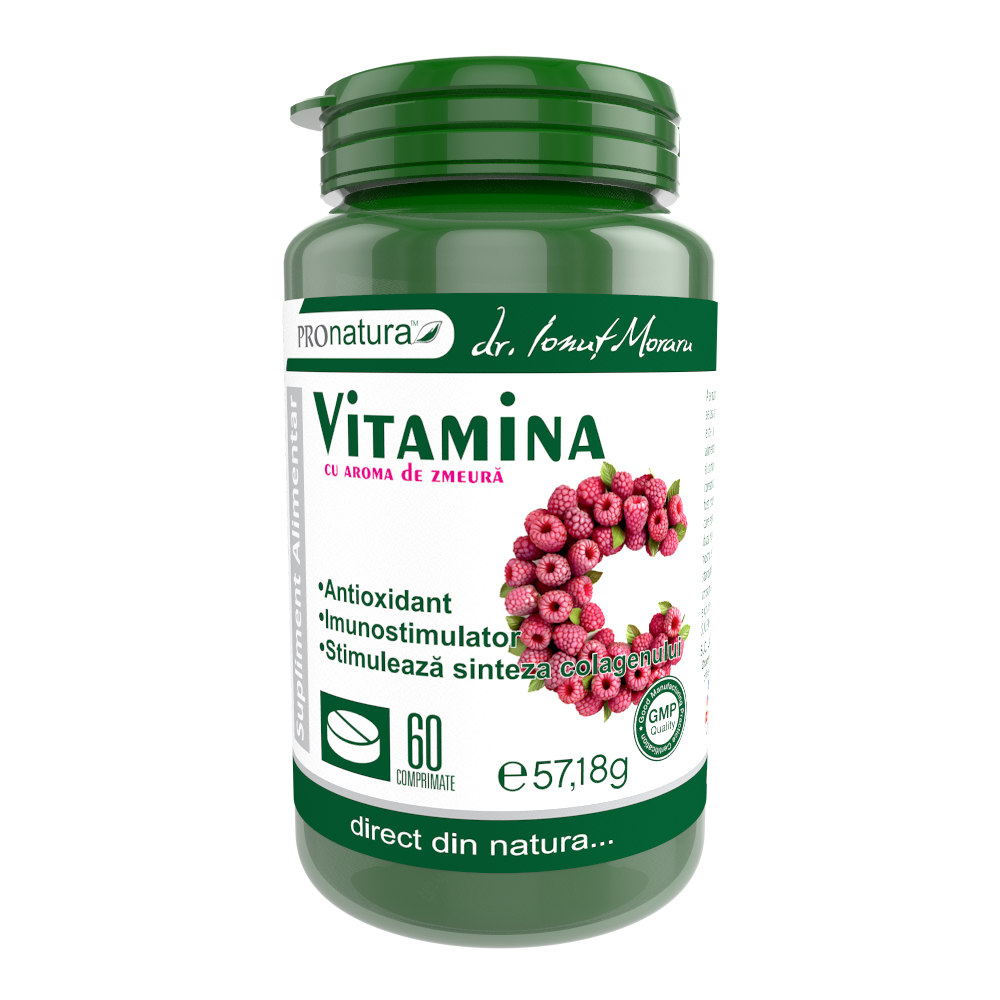 Vitamina C zmeură 60cp