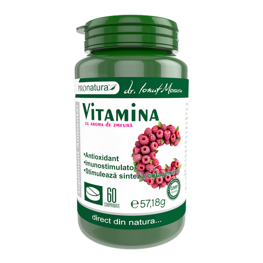 Vitamina C zmeură 60cp