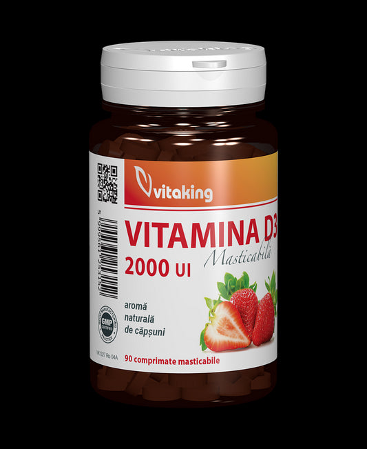 Vitamina D 2000UI masticabila - 90 comprimate
