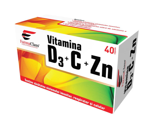 Vitamina D3+C+ZN 40 cps