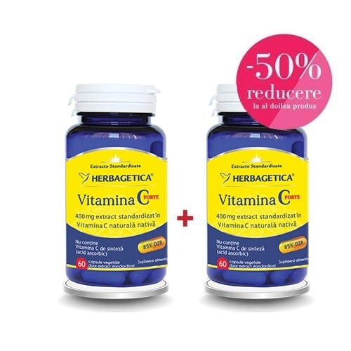Vitamina C Forte Herbagetica 60+60 Capsule