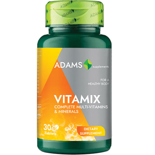 Vitamix, Multivitamine - Minerale, 30cps, Adams Supplements