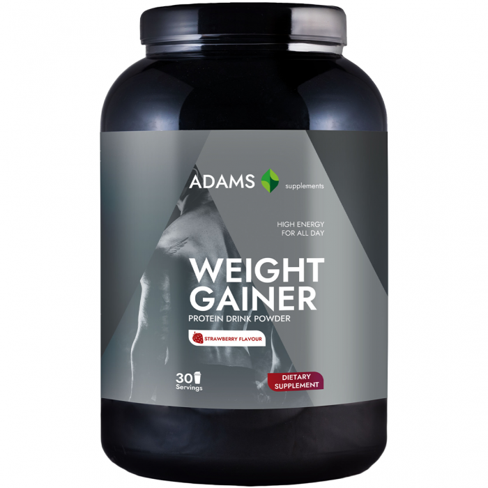 Proteina pentru cresterea masei musculare (capsuni), 1,5kg, Adams Supplements