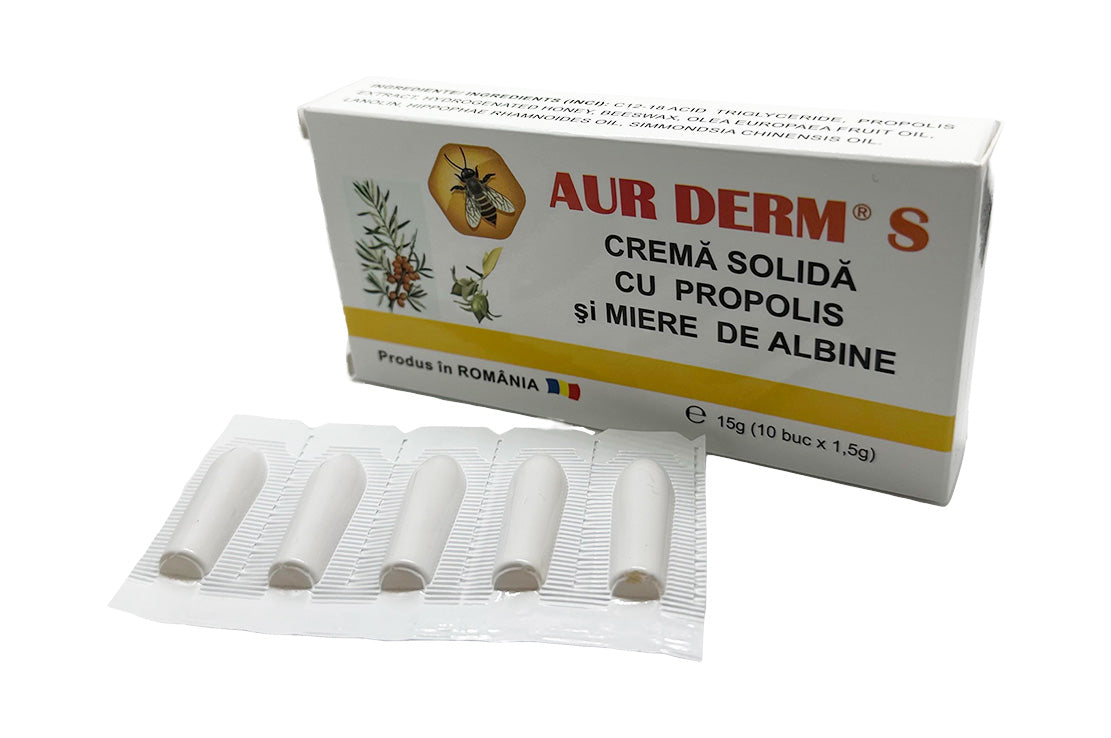 AUR DERM S – Supozitoare cu propolis si miere de albine