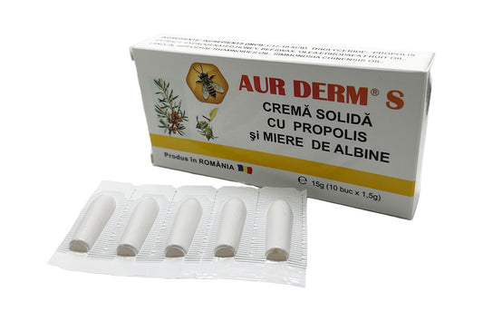 AUR DERM S – Supozitoare cu propolis si miere de albine