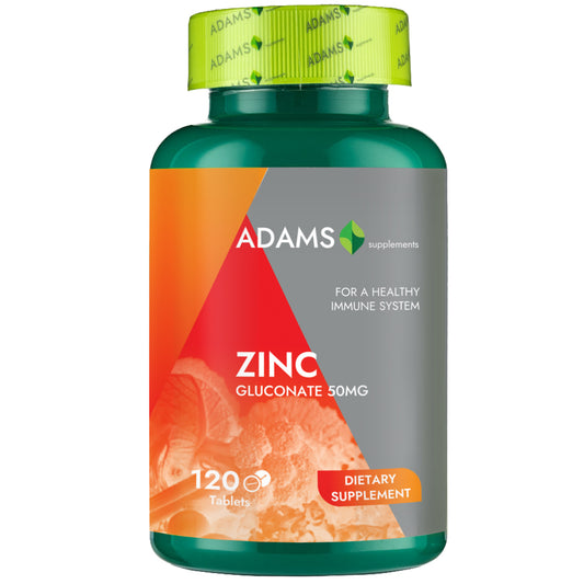Zinc 50mg, 120cps, Adams Supplements